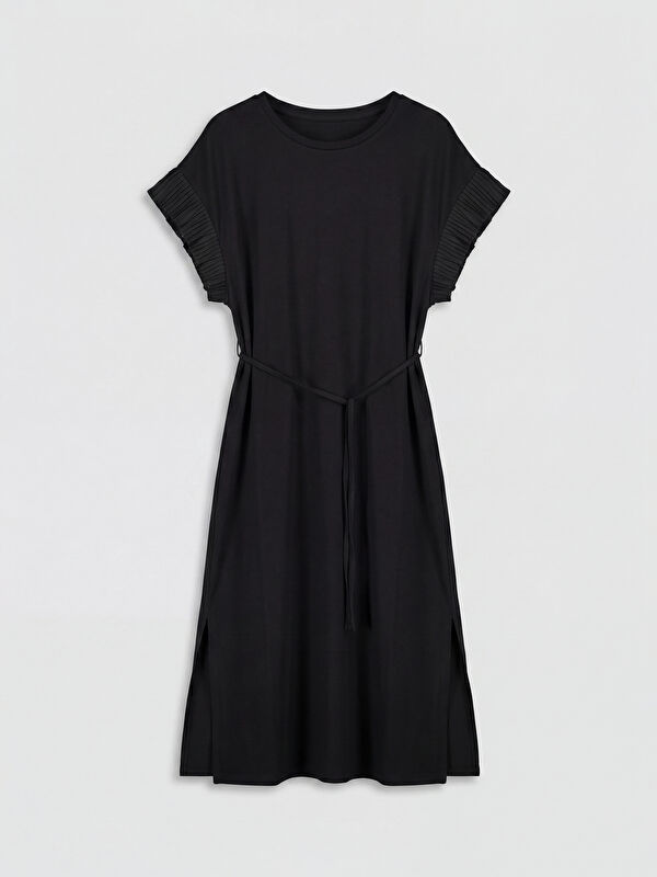LCW ECO Kleid mit Rundhalsausschnitt und Taillengürtel