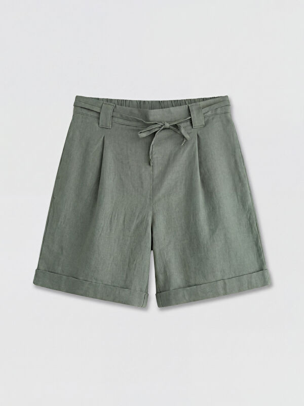 LCW ECO Waist Tie-Up Wide Leg Women's Shorts