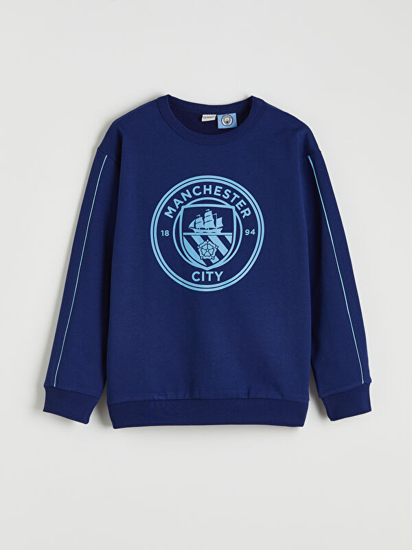 LCW Kids Manchester City Baskılı Erkek Çocuk Sweatshirt