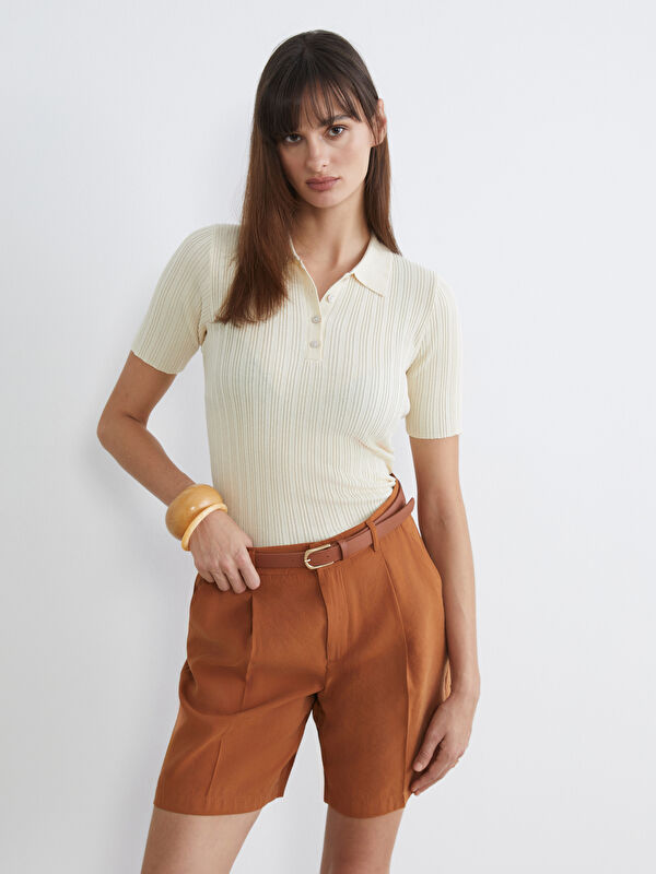 LCW Vision Polokragen Damen Strickpullover