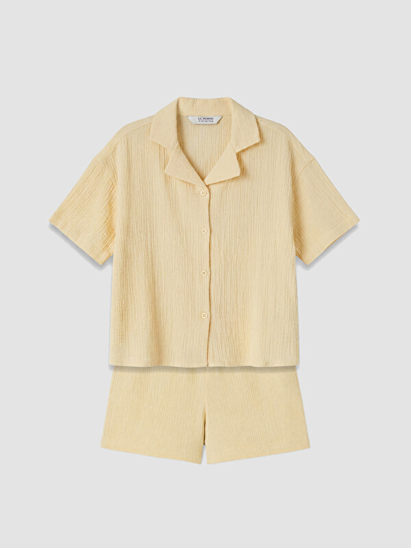 LCW Kids Kız Çocuk Müslin Şortlu Takım
