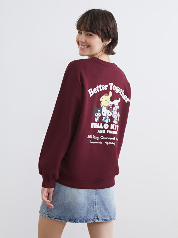 XSIDE Hello Kitty Baskılı Oversize Kadın Sweatshirt