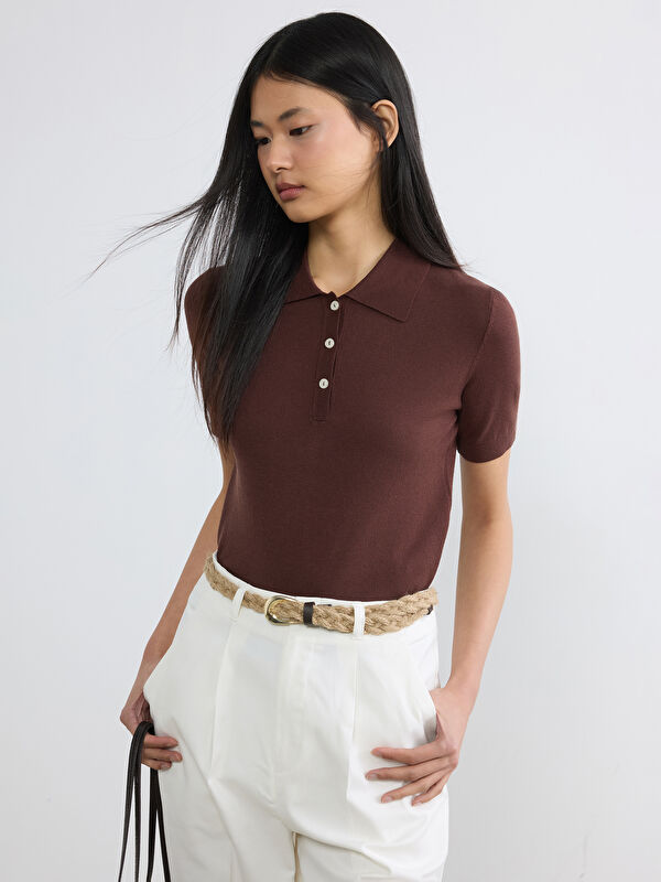 LCW Vision Polo Yaka Kadın Triko Kazak