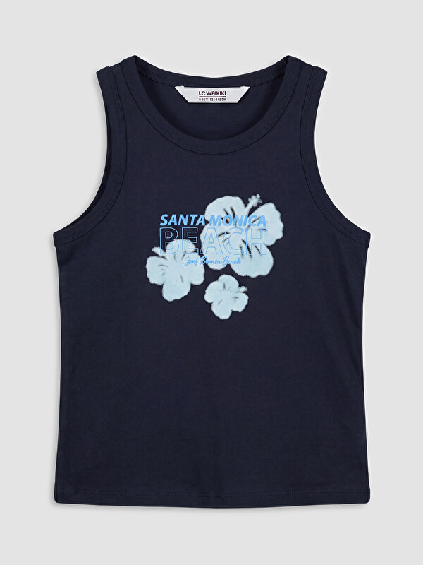 LC WAIKIKI Crew Neck Santa Monica Printed Girls' Tank Top