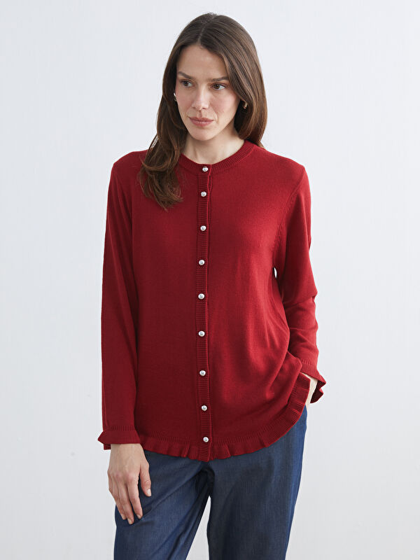 LCW Grace Crew Neck Women's Knitwear Cardigan