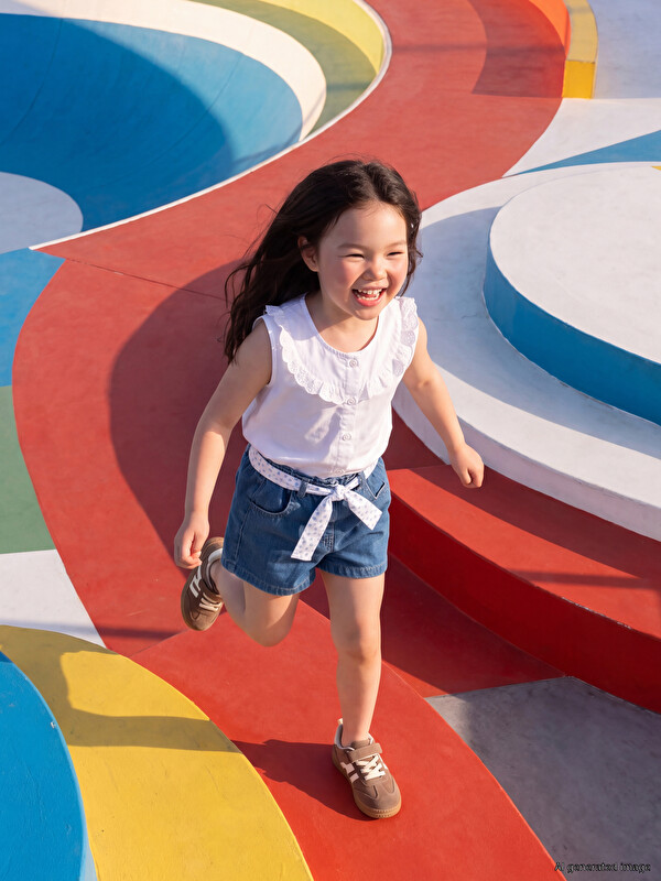 LCW baby Short en Jean Ceinturé Filles