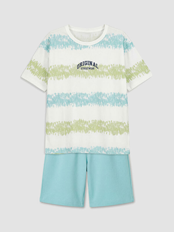 LCW Kids Tie-dye Boys' Shorts Set