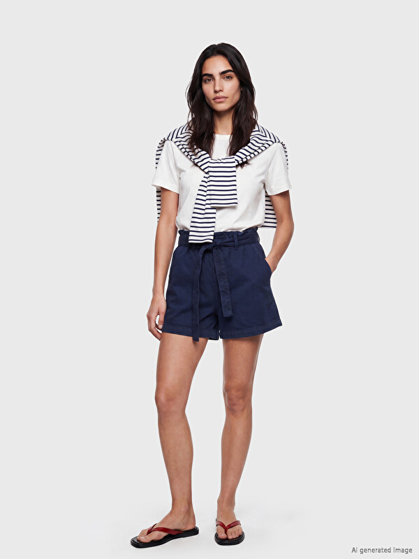 LCW Jeans شورت جينز نسائي بخصر مطاطي
