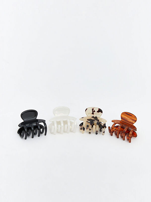 LCW JOY Patterned Women's Claw Clip Set of 4
