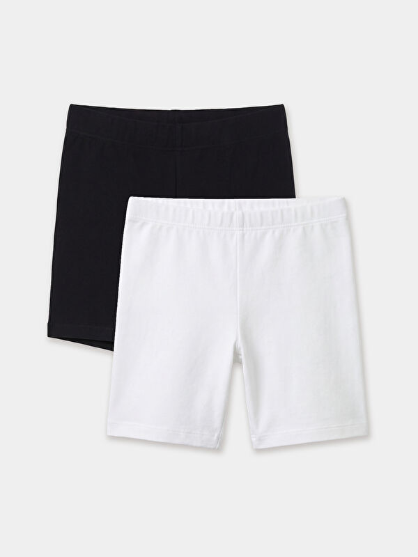 LCW Kids Elastic Waist Girls' Short Leggings 2 Pack