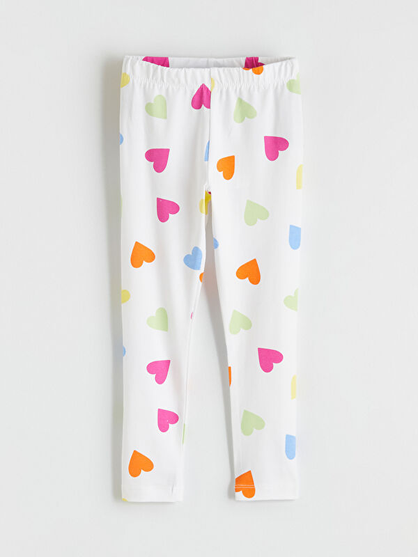 LCW Kids Heart Print Girls' Leggings
