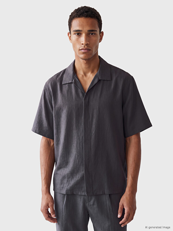 LCW Vision Relax Fit Resort Collar Men's Shirt