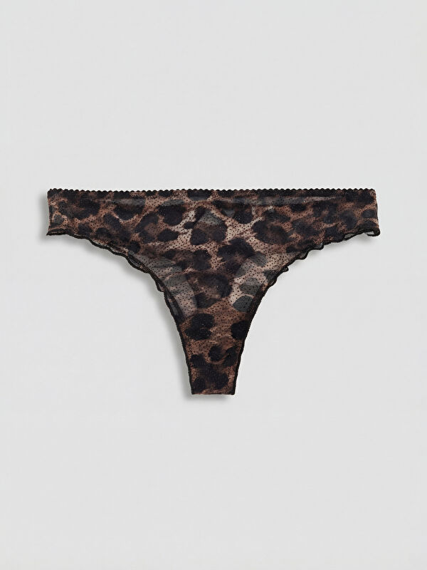 LCW DREAM Leopard Print Fancy Thong Knickers