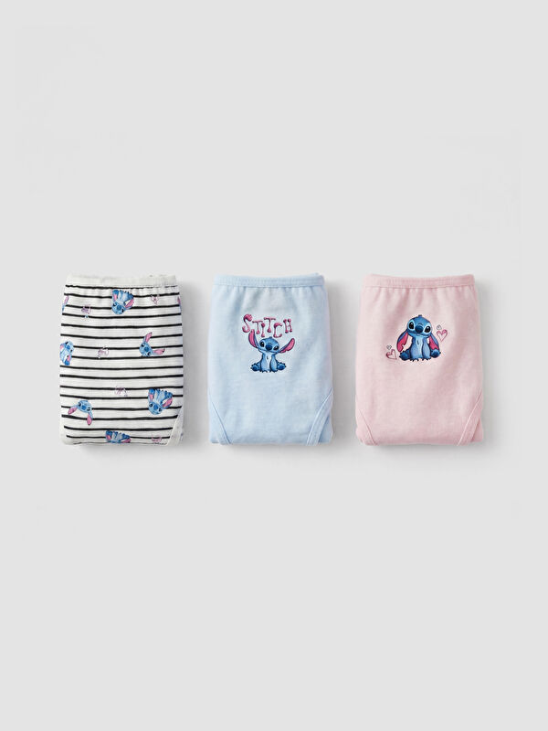 LCW Kids Stitch Baskılı Kız Çocuk Külot 3'lü