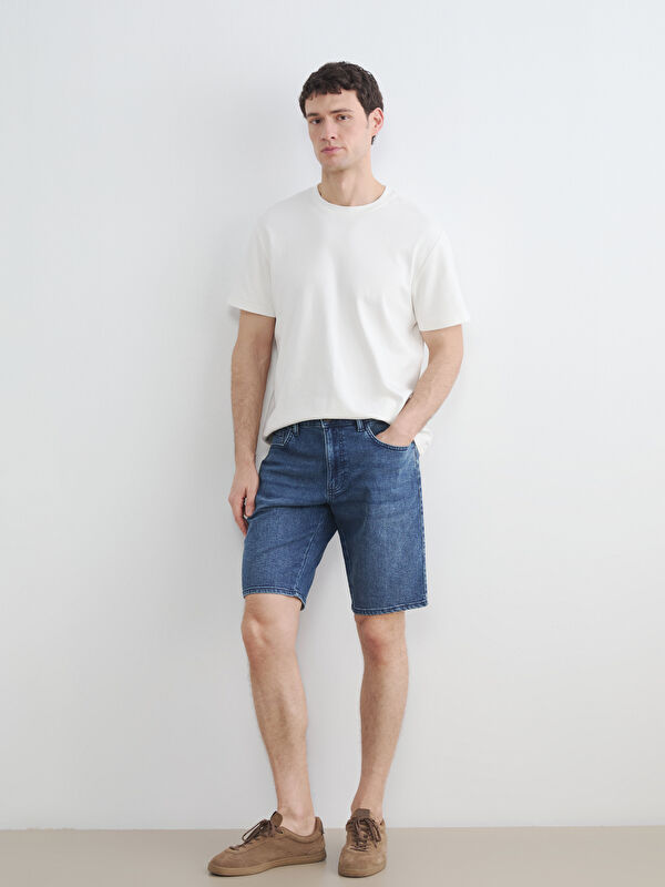 LCW ECO Regular Fit Men's Denim Shorts