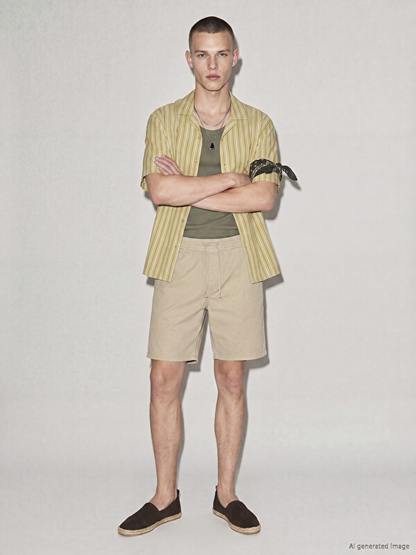 XSIDE Regular Fit Gabardin Erkek Şort