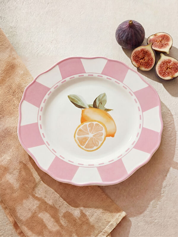 LCW HOME Limon Baskılı Porselen Pasta Tabağı