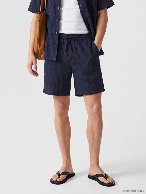 XSIDE Relax Fit Crinkle Men's Shorts
