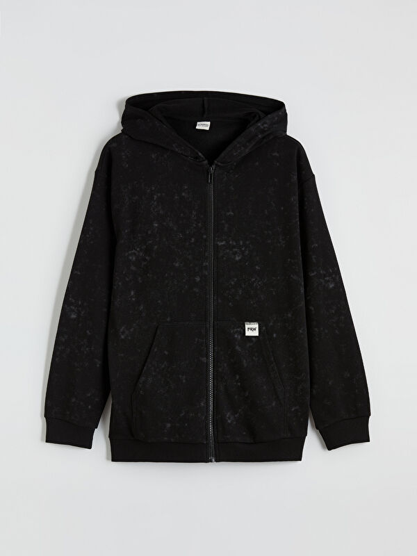 LCW Kids Boy BLACK Zip-Up Sweatshirt