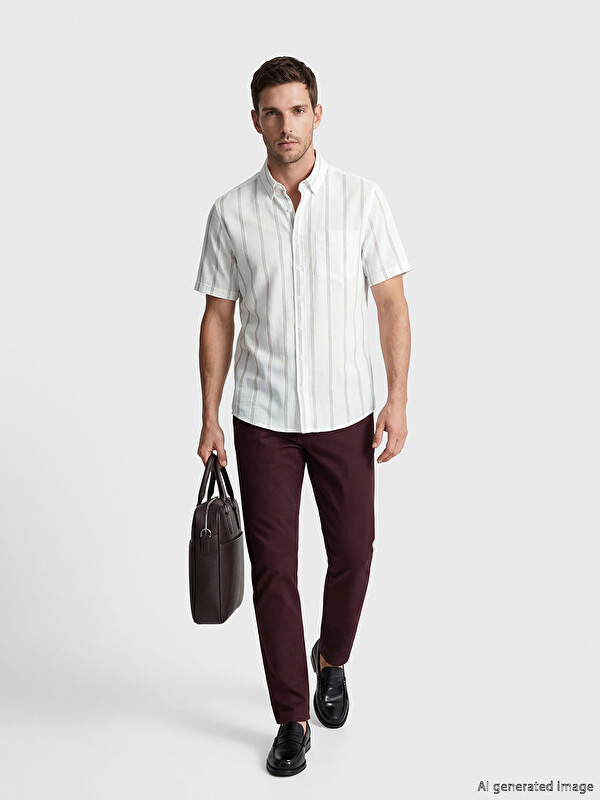 LCWAIKIKI Classic Regular Fit Striped Men's Shirt