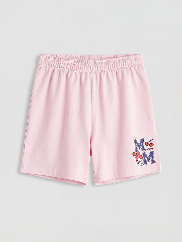 LCW Kids Elastic Waist My Melody Printed Girls' Shorts