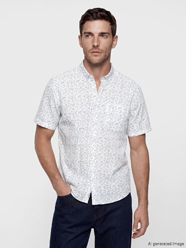 LCWAIKIKI Classic Cămașă bărbătească cu model, croială regular
