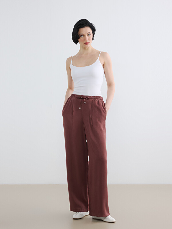 LCW Jeans ელასტიური წელი ფართოფეხა ქალის ჯინსი
