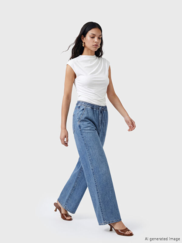 LCW Jeans Женские джинсы с широкими штанинами