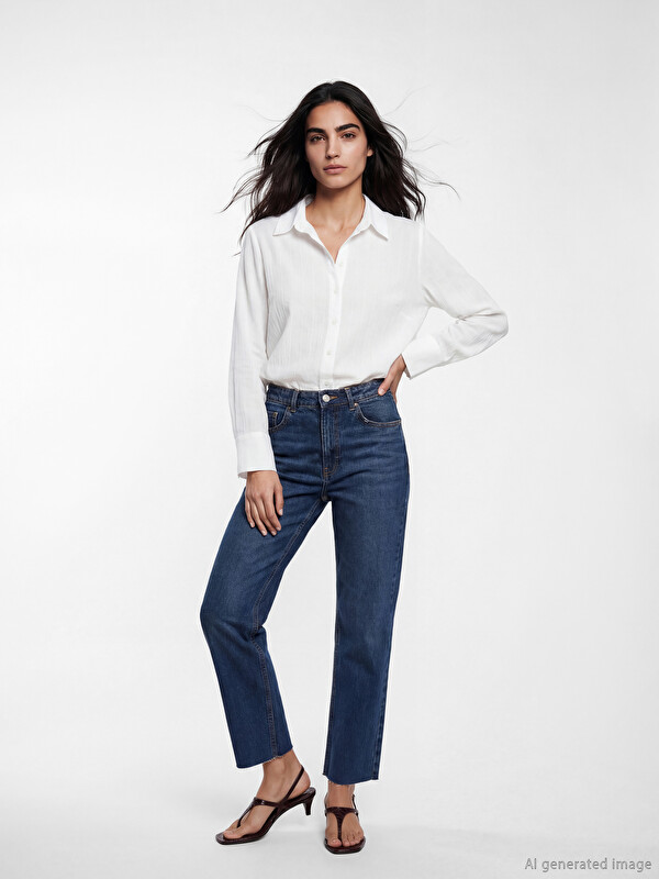 LCW Jeans Жіночі джинси з високою талією прямого крою