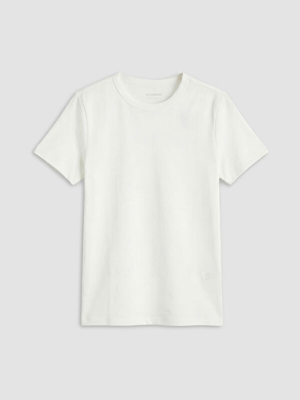 LCW Kids Bisiklet Yaka Basic Kız Çocuk Tişört