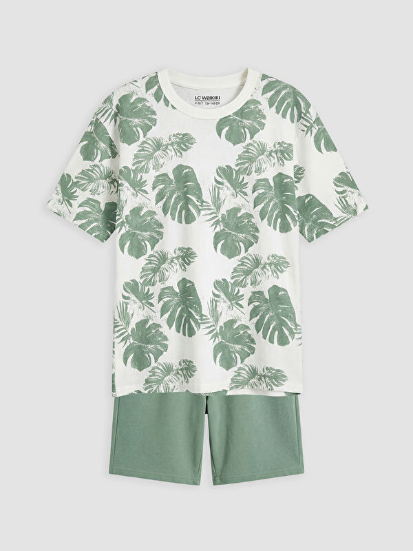 LCW Kids Patterned Boys' T-Shirt and Shorts