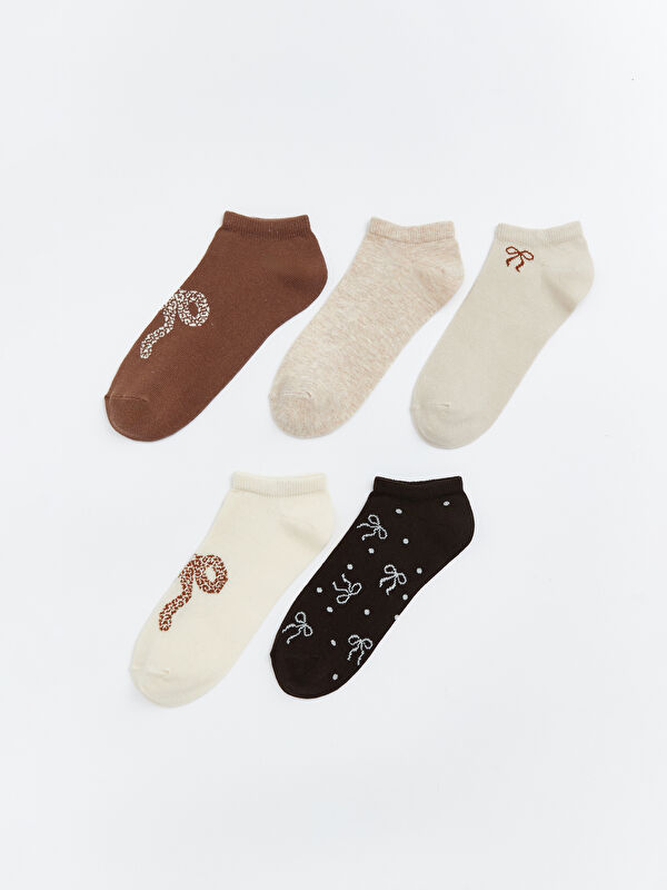 LCW DREAM Für Damen Sneaker-Socken mit Schleifendetail, 5er-Pack