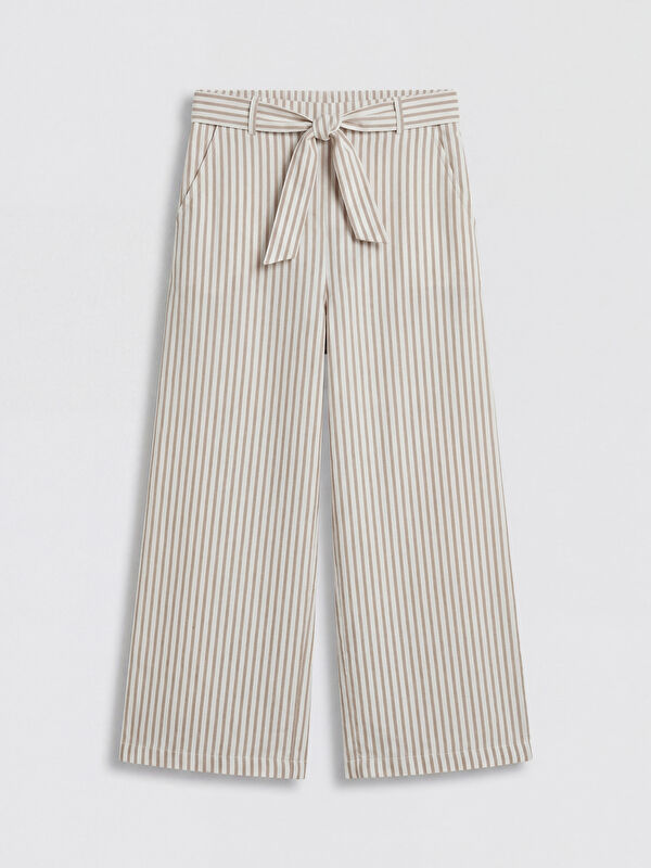 LC WAIKIKI Belted Wide Leg Fit Girls' Capri