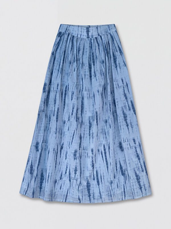 LCW ECO Waist Zippered Tie-dye Patterned Skirt