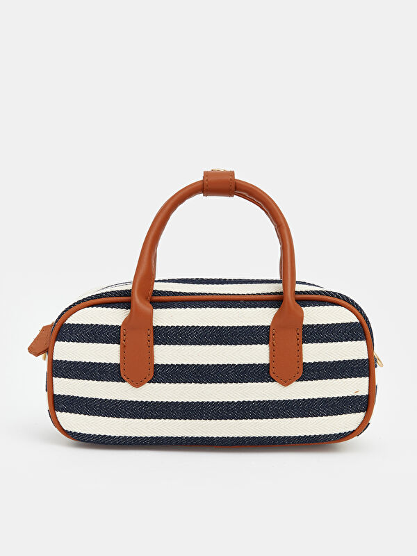 LCW ACCESSORIES Striped Patterned Canvas Women's Shoulder Bag