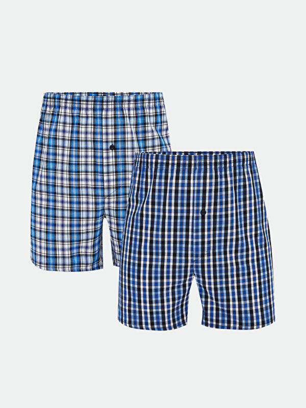 LC WAIKIKI Свободные клетчатые боксеры, упаковка из 2 штук