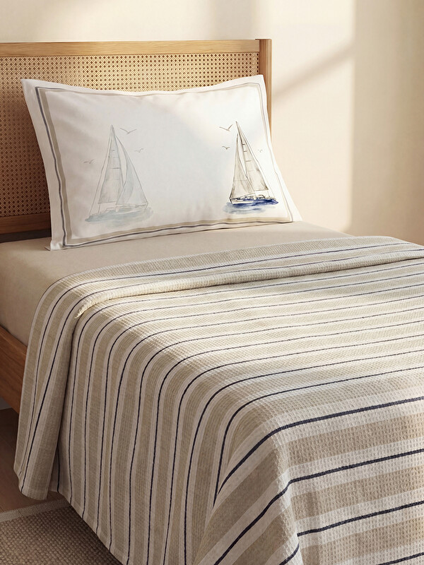 LCW HOME Desenli Tek Kişilik Pike Takımı