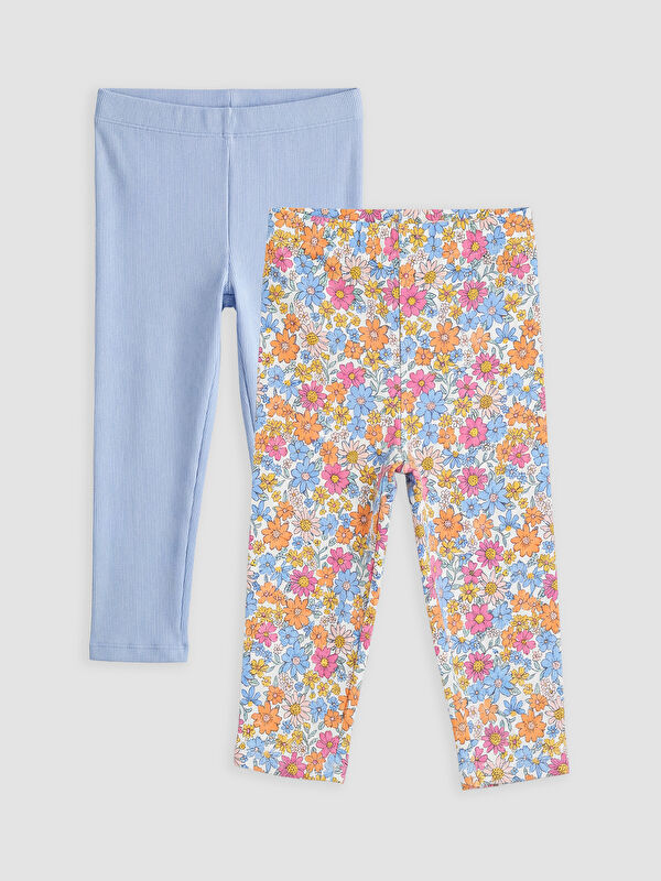 LCW Kids Elastic Waist Girls' Leggings 2 Pack