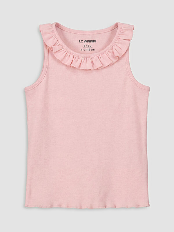 LCW Kids Crew Neck Ruffled Girls' Tank Top