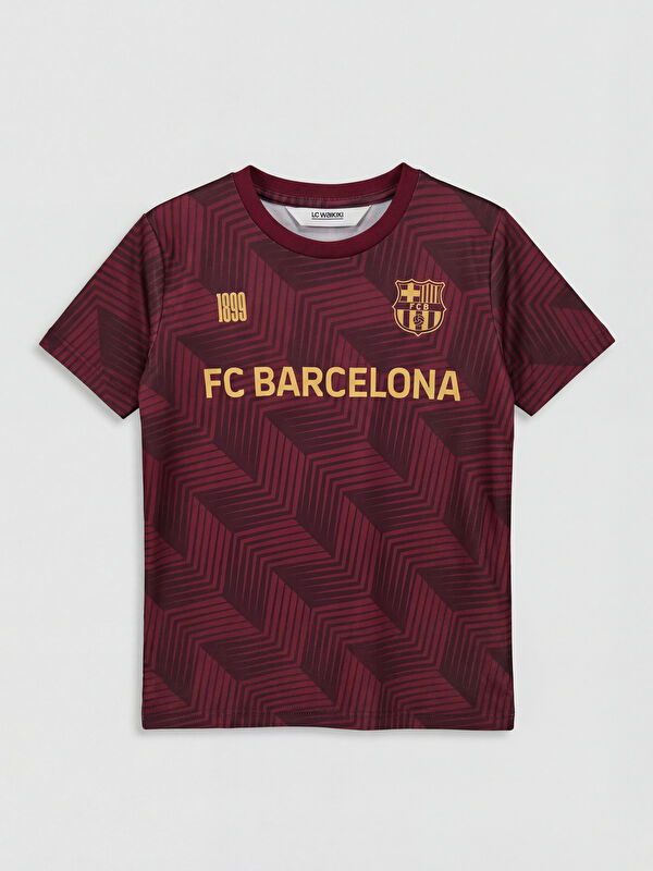 LCW Kids Crew Neck FC Barcelona Printed Boys' T-Shirt