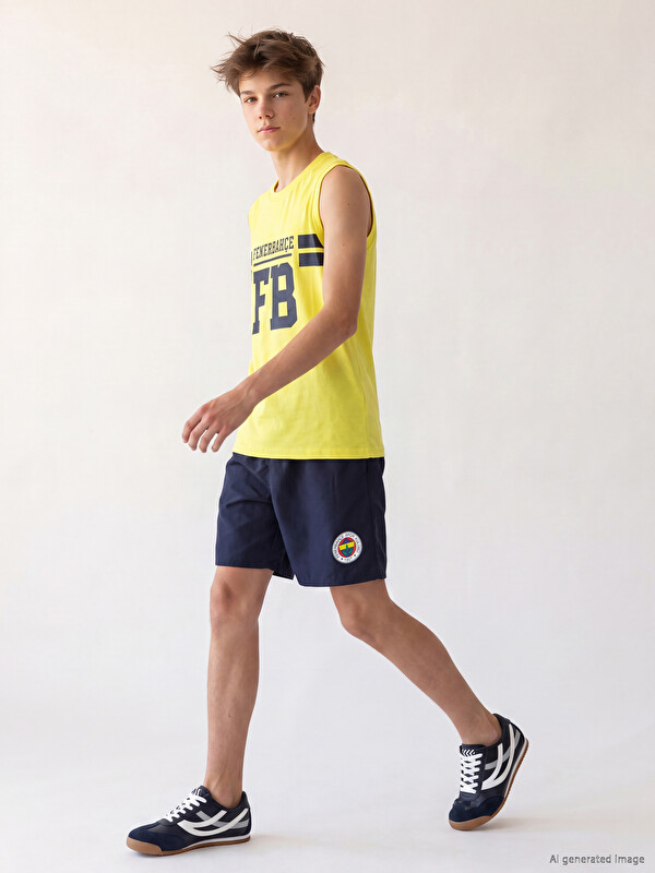LCW Kids Fenerbahçe Baskılı Erkek Çocuk Yüzme Şort