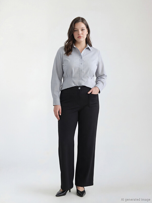 LCW STUDIO Standart Fit Geniş Paça Kadın Pantolon