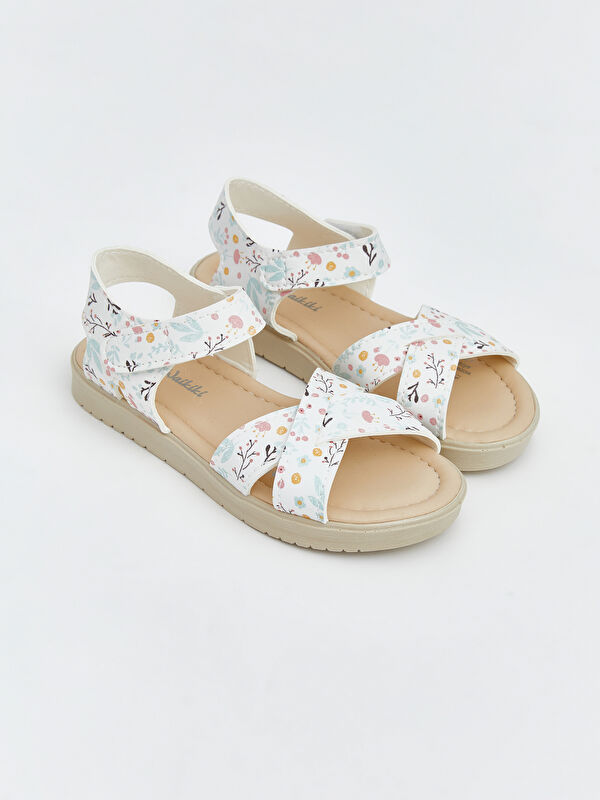 LCW STEPS Çapraz Bantlı Kız Bebek Sandalet 