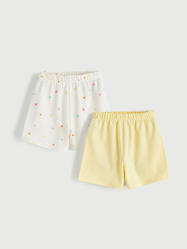 LCW baby Printed Girls' Shorts 2 Pack