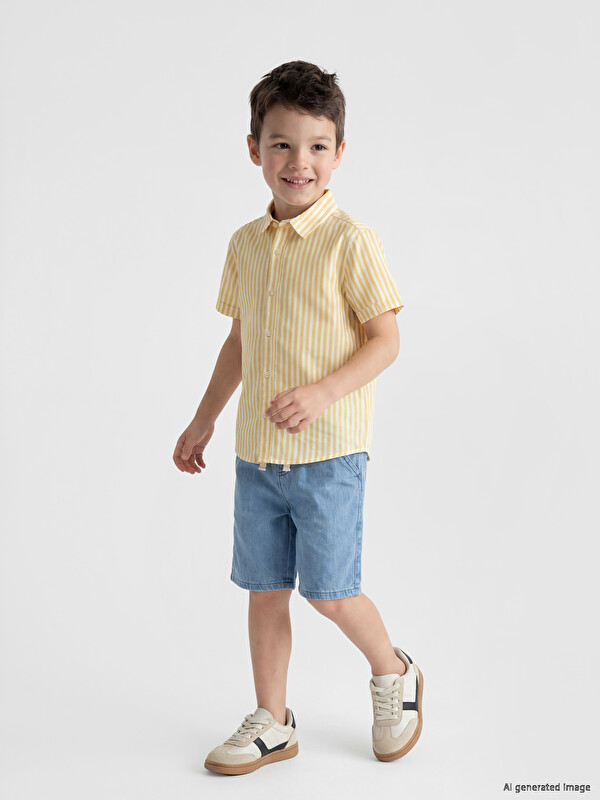 LCW Kids Elastic Waist Boys' Jean Shorts