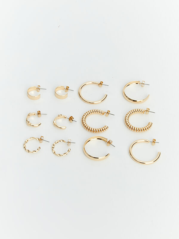 LCW JOY Braided Pattern Women's Earring Set of 9