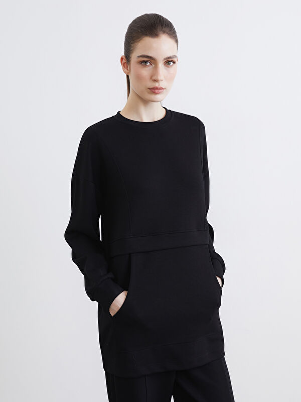 LCW Modest Soft Touch Kadın Sweatshirt Tunik	