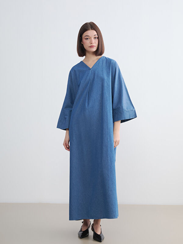 LCW Modest v жағалы а пішінді деним көйлек