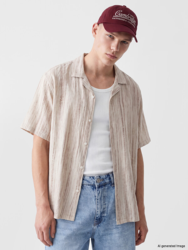 XSIDE Relax Fit Patterned Men's Shirt