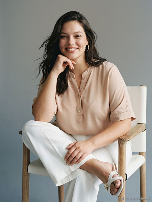 LCW Grace Notch Neck Oversize Blouse